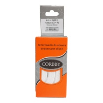 Шнурки для обуви плоские в упаковке Белый 120 см CORBY