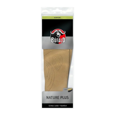 Стельки ортопедические Nature Plus (нат.кожа+супинатор+латекс+уголь) 45 размер BUFALO