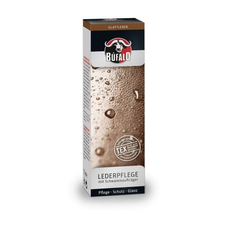 Крем для обуви Lederpflege тюбик с губкой Бордовый 75 мл BUFALO